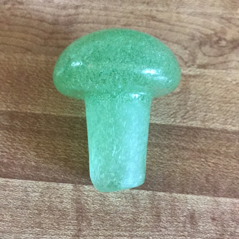 Vintage Green Pulgosso Murano Decanter with Mushroom Stopper - Picture 6 of 9